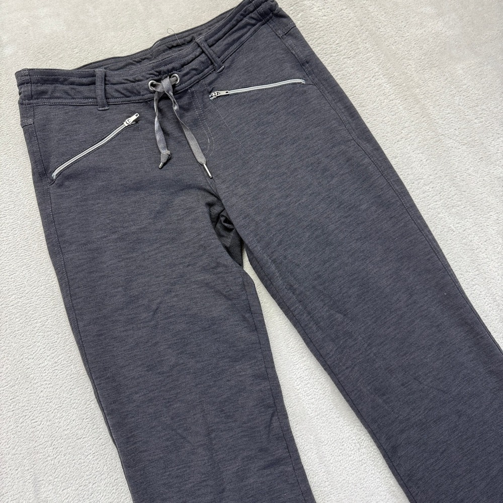 KUHL Pants Women's 4 Mova Zip‎ Straight Leg Hiking Camping Charcoal Drawstring